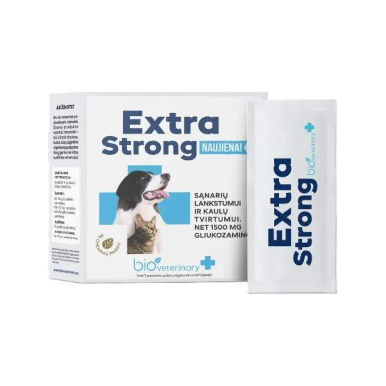 Bioveterinary Extra Strong pašaro papildas sąnariams ir kaulams, 28 pakeliai