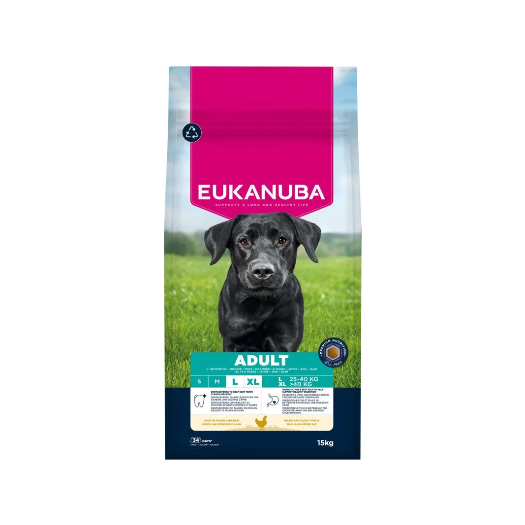 Eukanuba Adult Large & Giant Breed su vištiena, 15 kg