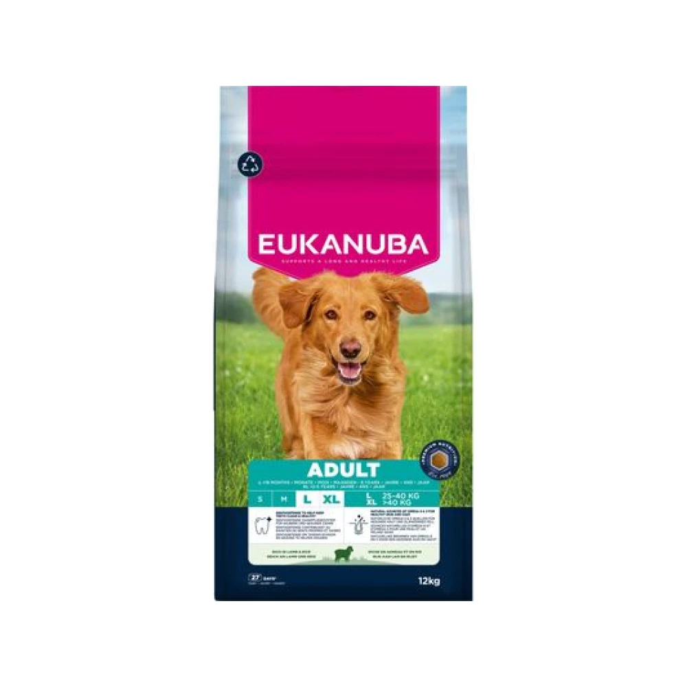 Eukanuba Adult Large & Giant su ėriena ir ryžiais, 12 kg
