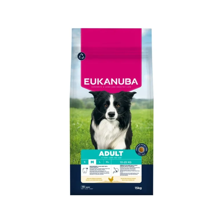 Eukanuba Adult Medium Breed su vištiena, 15 kg