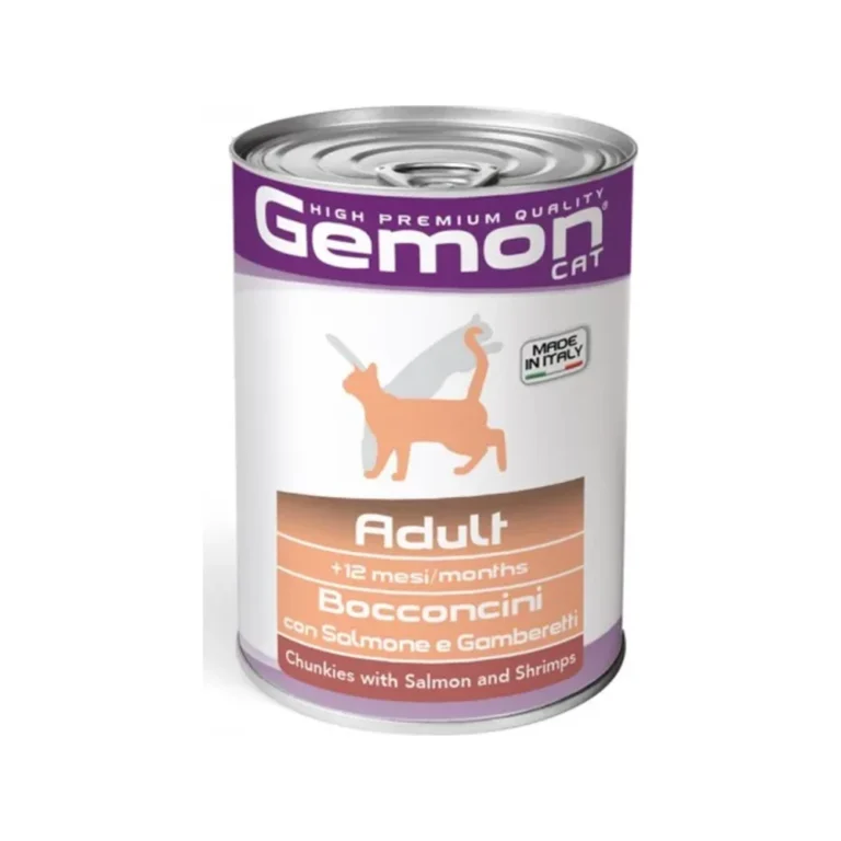 Gemon Adult su lašiša ir krevetėmis, 415 g