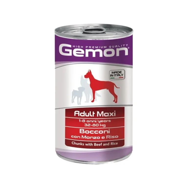 Gemon Maxi Adult su jautiena ir ryžiais, 1250 g
