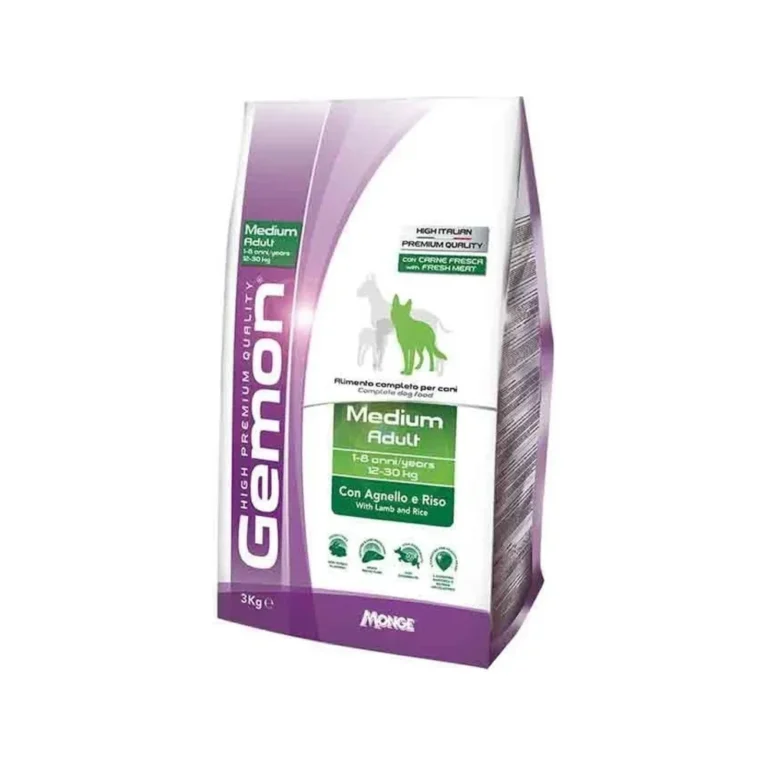 Sausas maistas šunims | Gemon Medium Adult su ėriena ir ryžiais, 3 kg