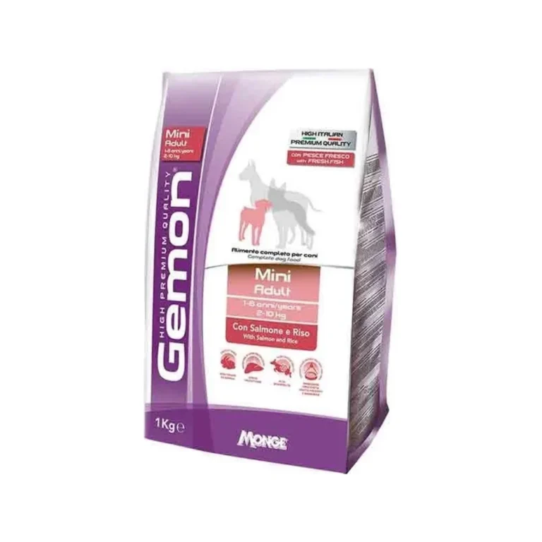 Sausas maistas šunims | Gemon Mini Adult su lašiša ir ryžiais, 3 kg