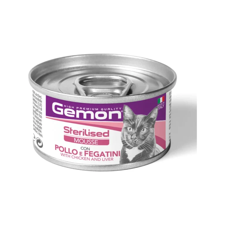 Gemon Mousse Sterilised su vištiena ir kepenėlėmis, 85 g