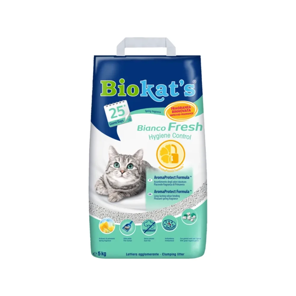 Kraikas katėms | Biokat's Bianco Fresh Hygiene Control baltas, 5 kg