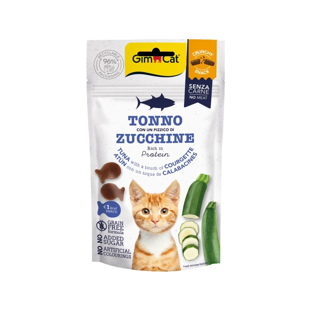 GimCat Crunchy Snacks su tunu ir cukinija, 50 g