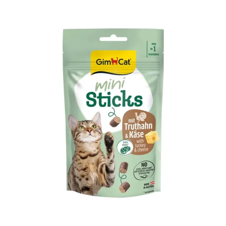 GimCat Mini Sticks su kalakutiena ir sūriu, 50 g