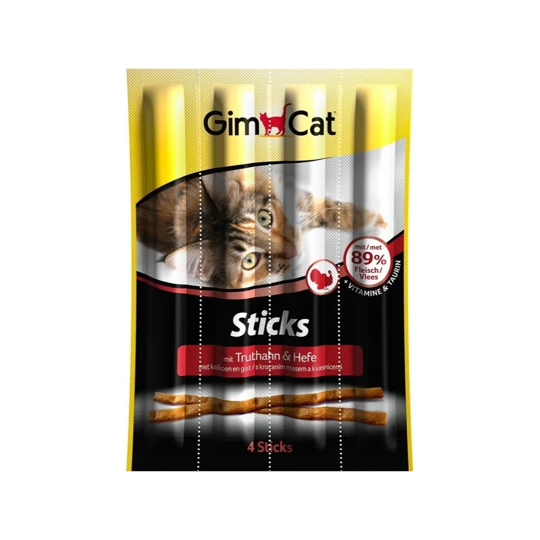 Skanėstai katėms | GimCat Sticks su paukštiena, be grūdų, 4 vnt.