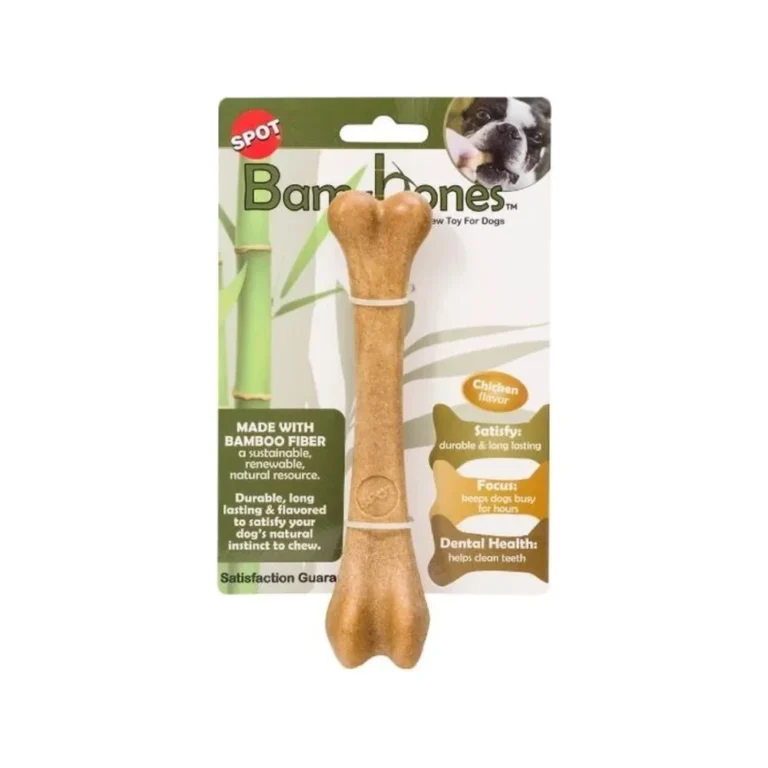 Kramtukas šunims | GimDog Bam-Bones bambukinis kaulas su vištienos skoniu, 18,4 cm