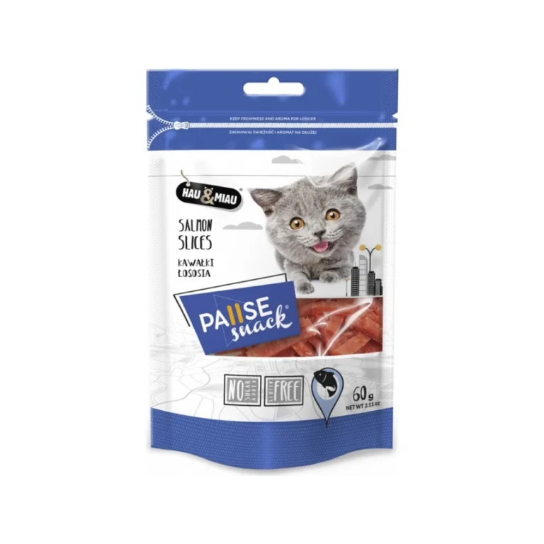Hau&Miau lašišos gabalėliai, 60 g
