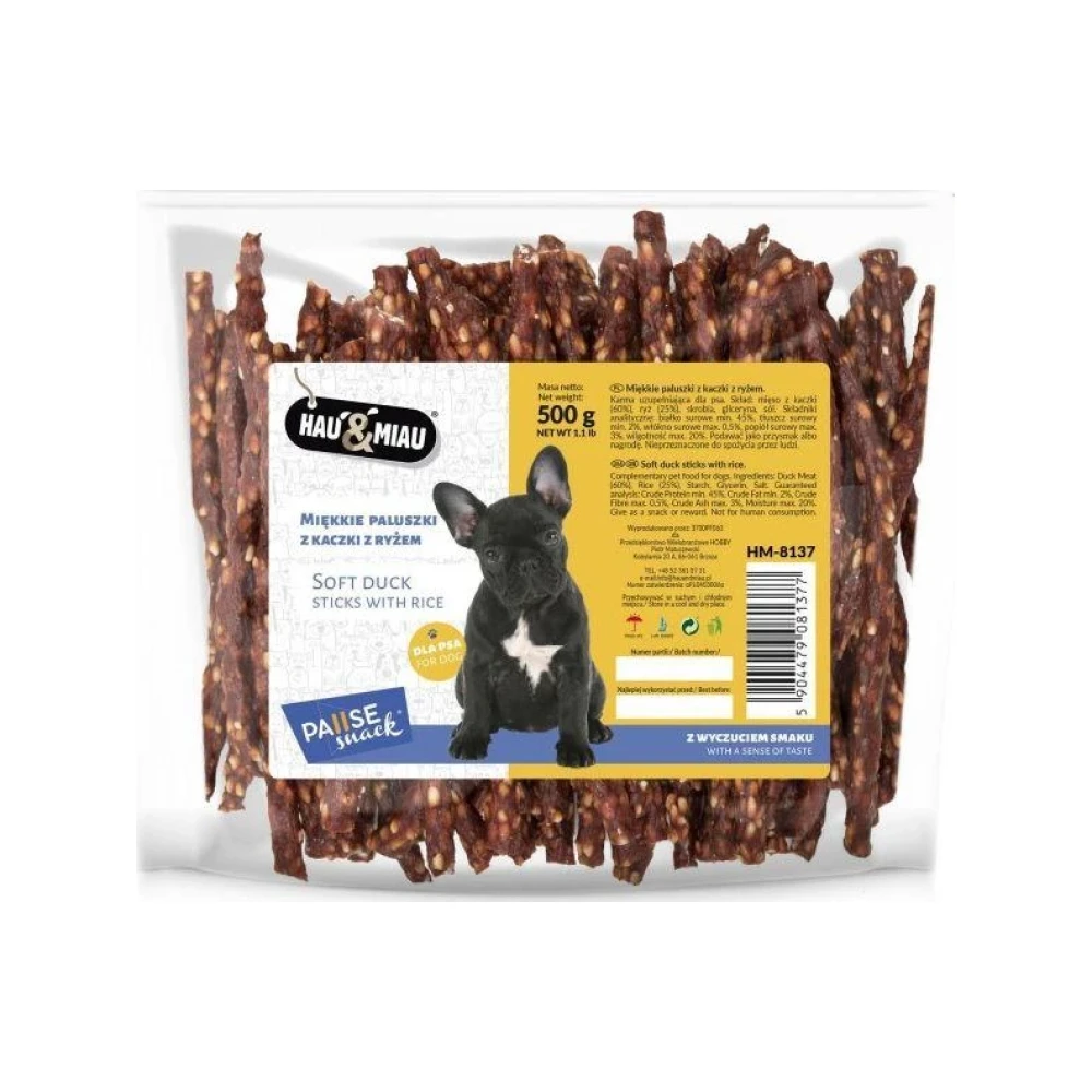 Hau&Miau minkšti antienos pagaliukai su ryžiais, 500 g