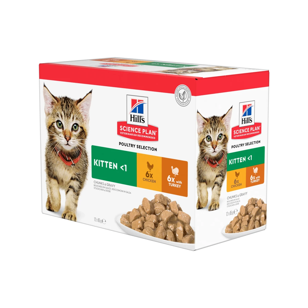 Hill's Science Plan Kitten Multipack Chicken & Turkey, 12 x 85 g