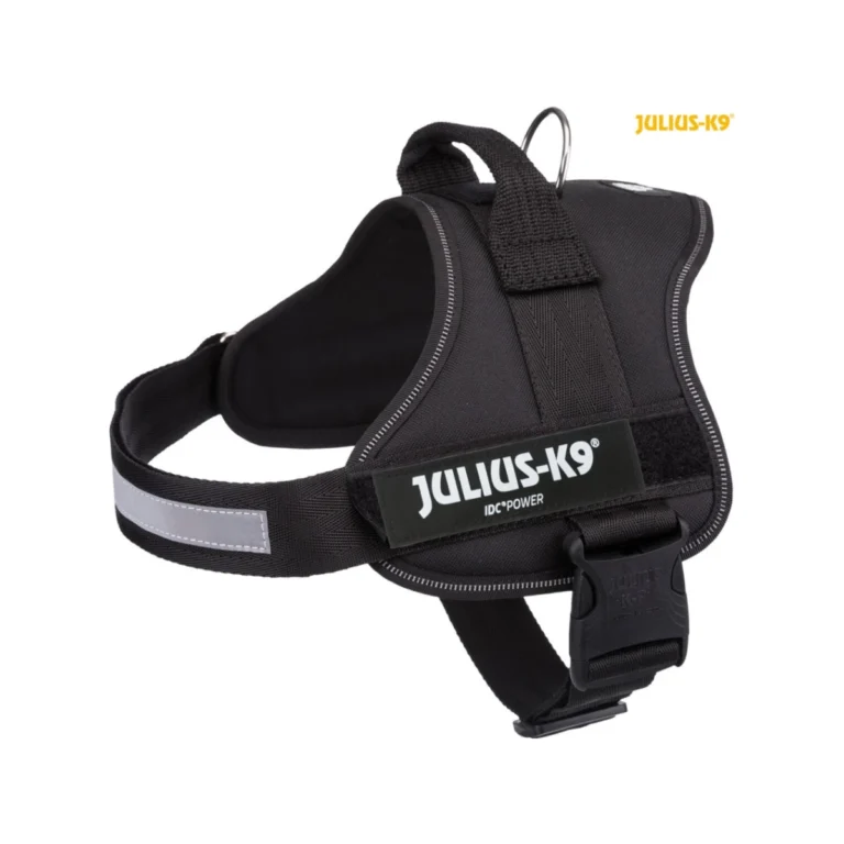 Julius-K9 IDC Powerharness petnešos šunims, 0 dydis, 58–76 cm / 40 mm, juodos