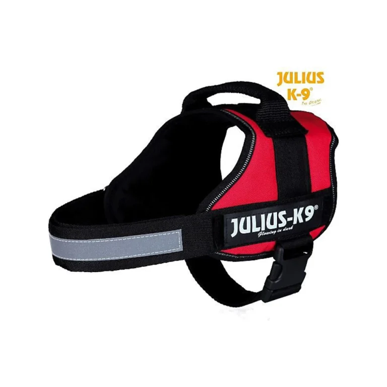 Julius-K9 K9-Powerharness petnešos, M/0, 58–76 cm / 40 mm, raudonos