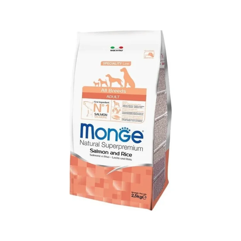 Sausas maistas šunims | Monge Superpremium Adult su lašiša ir ryžiais, 12 kg