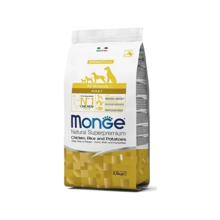 Sausas maistas šunims | Monge Adult su vištiena, ryžiais ir bulvėmis, 12 kg