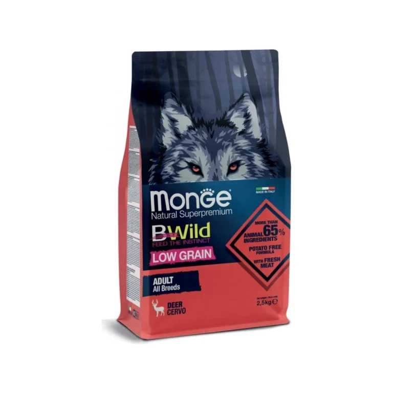 Sausas maistas šunims | Monge BWild Adult su elniena, 2,5 kg