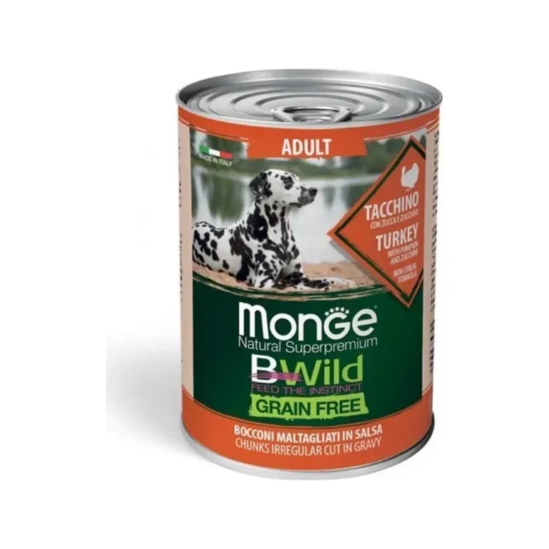 Monge BWild Adult su kalakutiena, moliūgais ir cukinijomis, 400 g