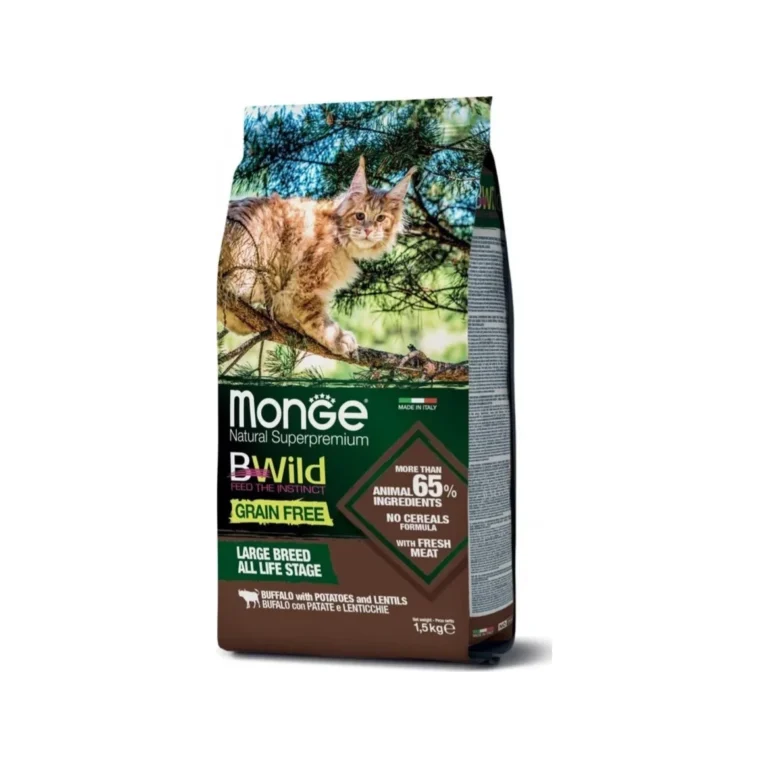 Sausas maistas katėms | Monge BWild Adult su kiškiena, 10 kg