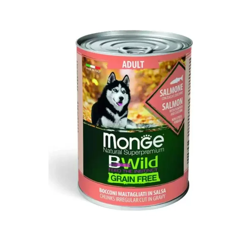 Monge BWild Adult su lašiša, moliūgais ir cukinijomis, 400 g