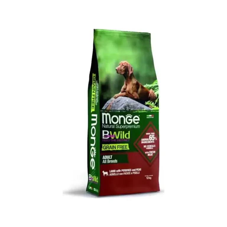 Monge BWild Grain Free Adult su ėriena, 12 kg