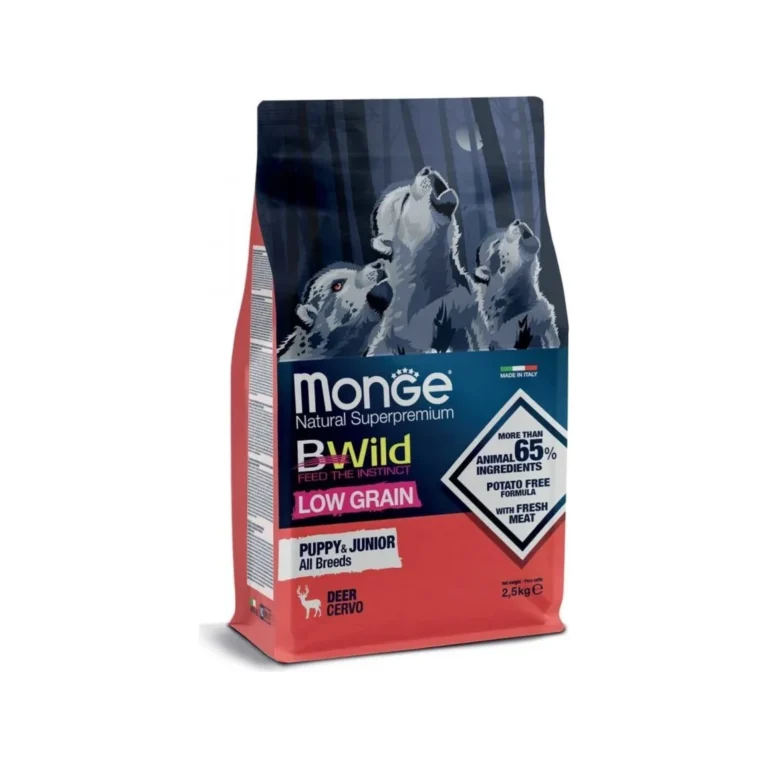 Sausas maistas šunims | Monge BWild Puppy su elniena, 2,5 kg