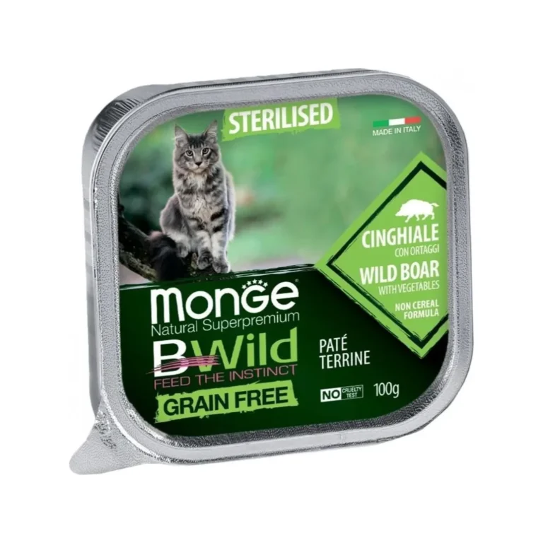 Monge BWild Grain Free paštetas su šerniena ir daržovėmis, 100 g