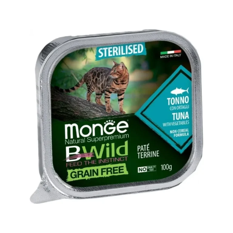 Monge BWild Grain Free paštetas su tunu ir daržovėmis, 100 g