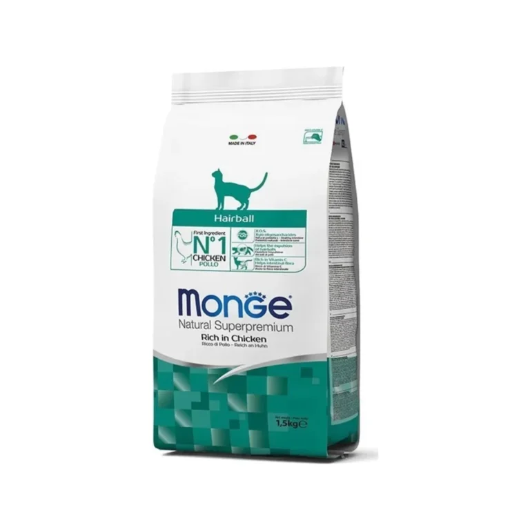 Sausas maistas katėms | Monge Daily Line Hairball su vištiena, 1,5 kg