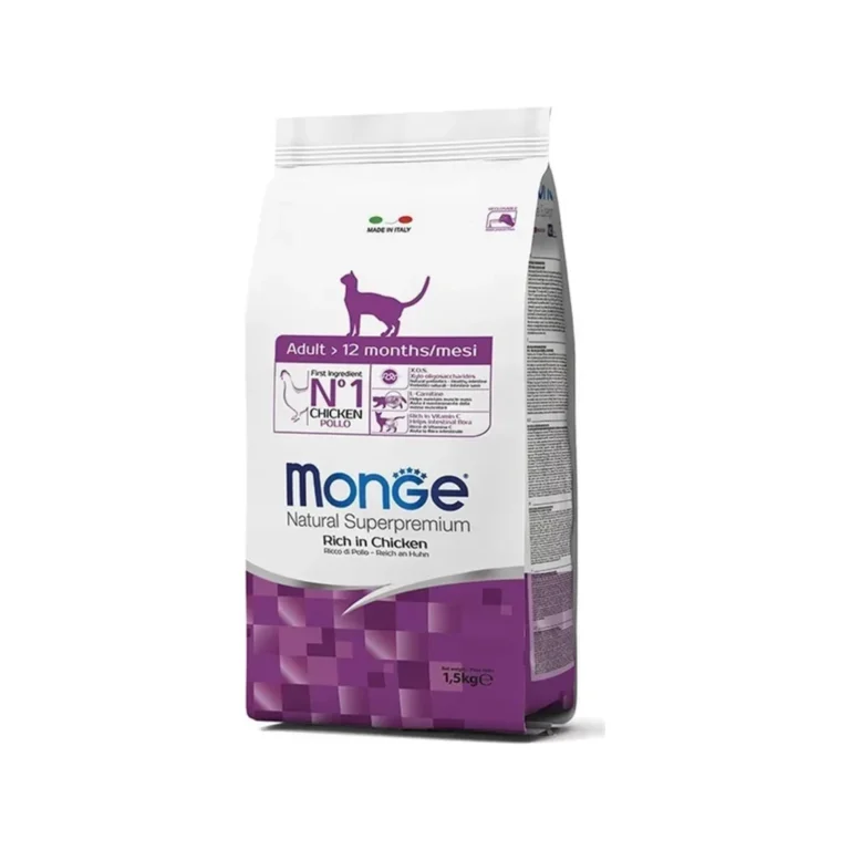 Sausas maistas katėms | Monge Daily Line su vištiena, 1,5 kg