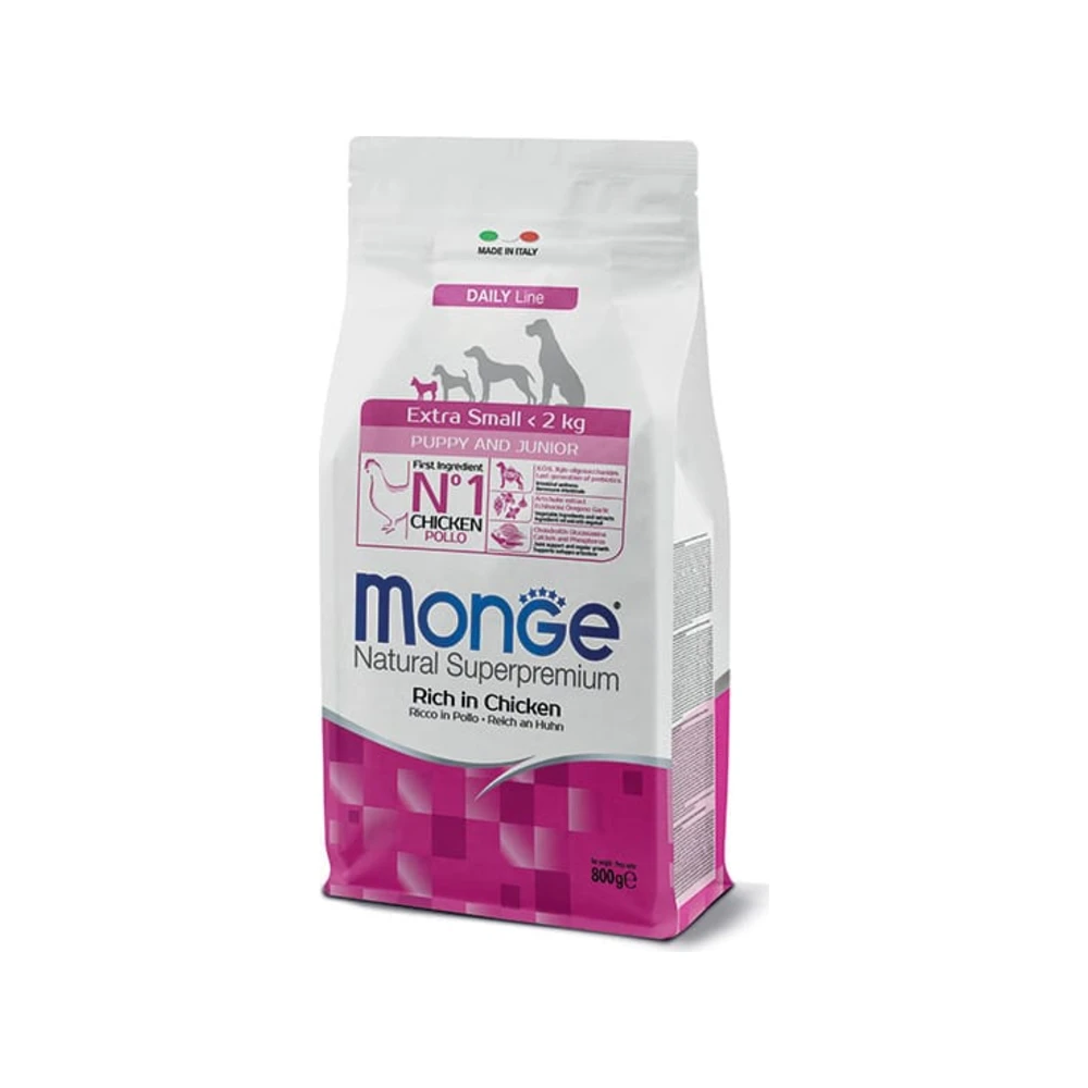 Monge Extra Small Puppy & Junior su vištiena, 800 g