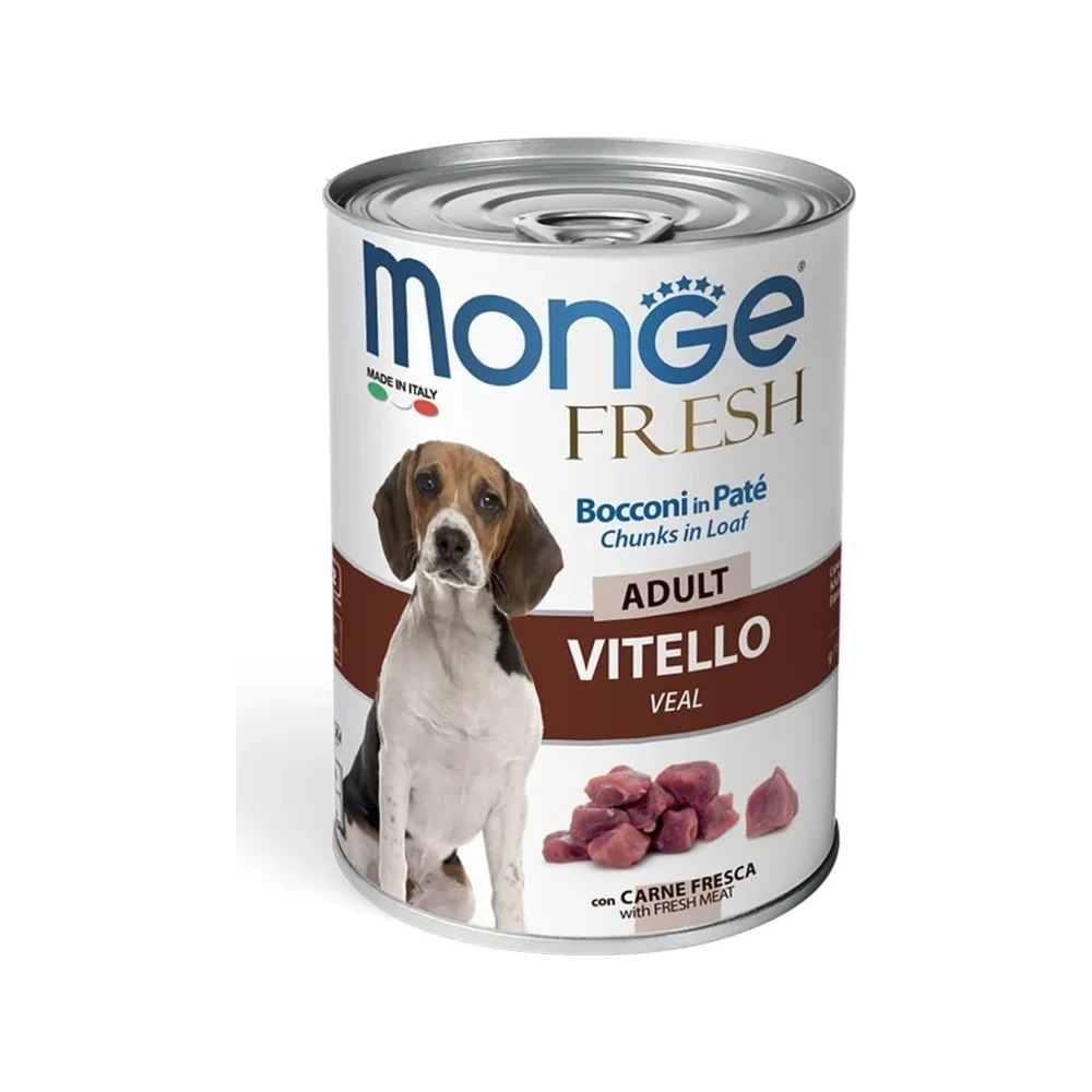 Šlapias maistas šunims | Monge Fresh Adult su veršiena, 400 g