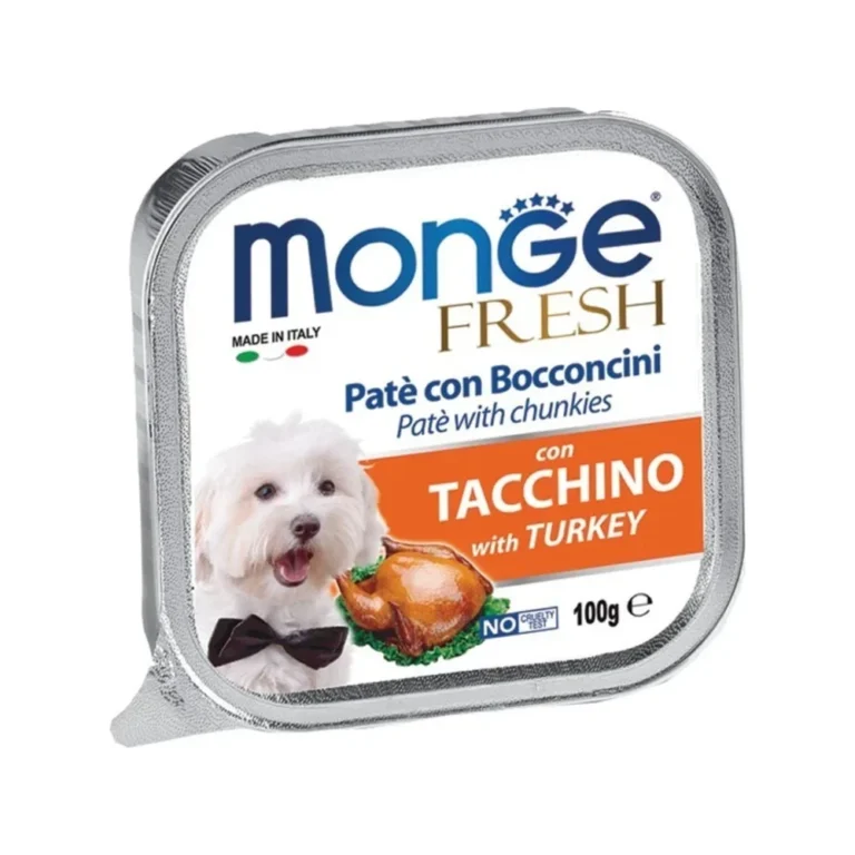 Šlapias maistas šunims | Monge Fresh paštetas su kalakutiena, 100 g