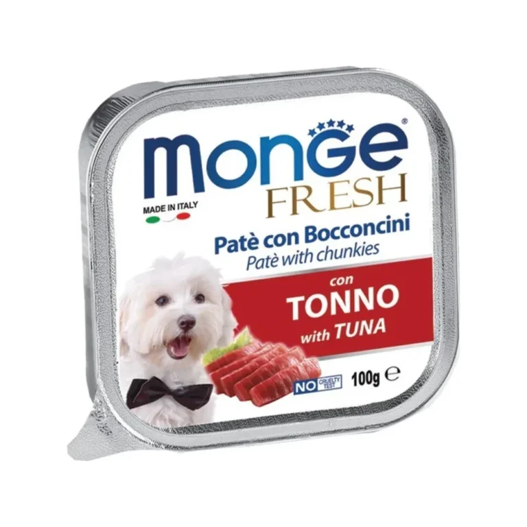 Šlapias maistas šunims | Monge Fresh paštetas su tunu, 100 g