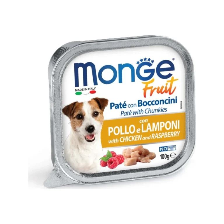 Monge Fruit paštetas su vištiena ir avietėmis, 100 g