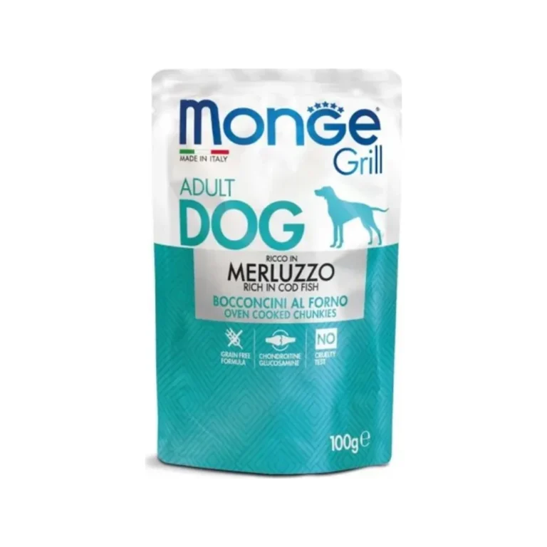 Šlapias maistas šunims | Monge Grill su menke, 100 g