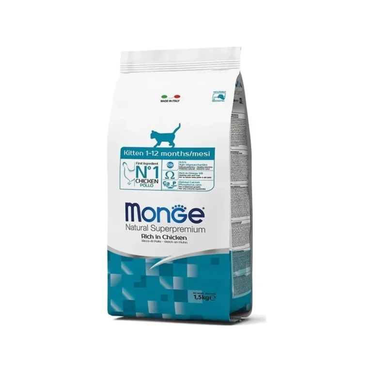 Sausas maistas katėms | Monge Kitten su vištiena, 1,5 kg