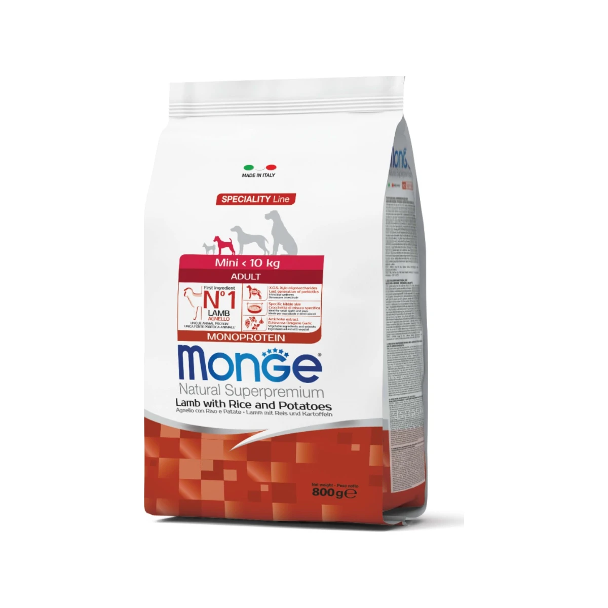 Monge Speciality Line Mini Adult su ėriena, ryžiais ir bulvėmis, 800 g