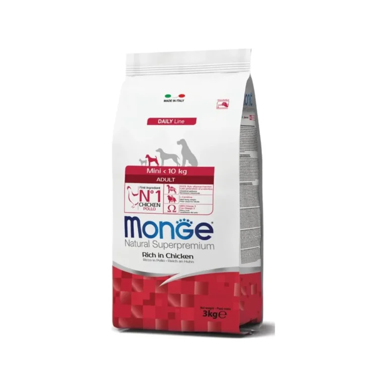 Sausas maistas šunims | Monge Mini Adult su vištiena, 3 kg
