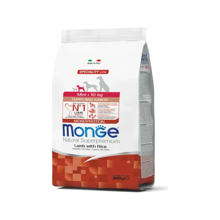 Monge Speciality Line Mini Puppy & Junior su ėriena ir ryžiais, 800 g