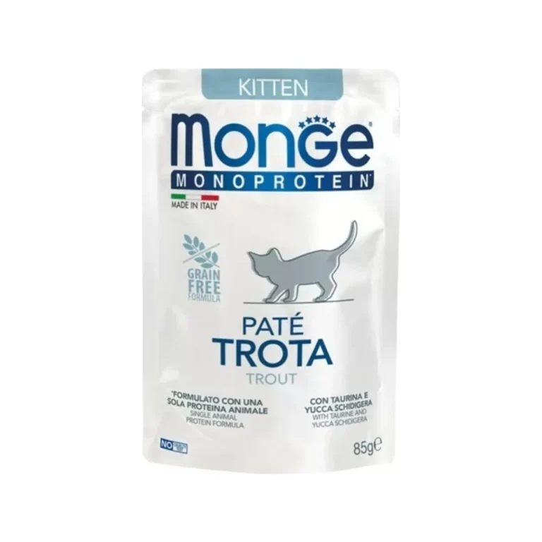 Monge Monoprotein Kitten paštetas su upėtakiu, 85 g