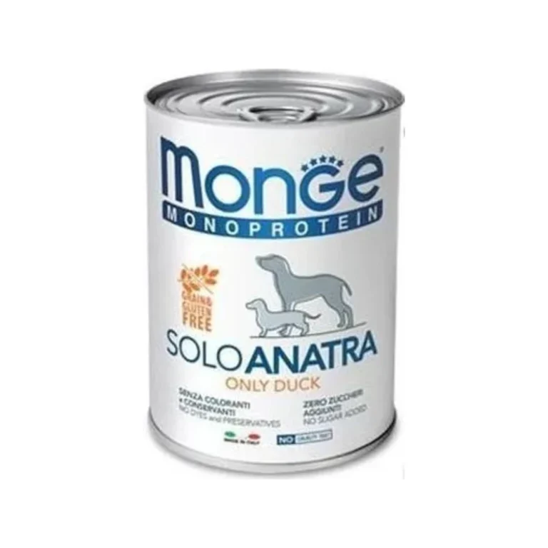 Šlapias maistas šunims | Monge Monoprotein paštetas su antiena, 400 g