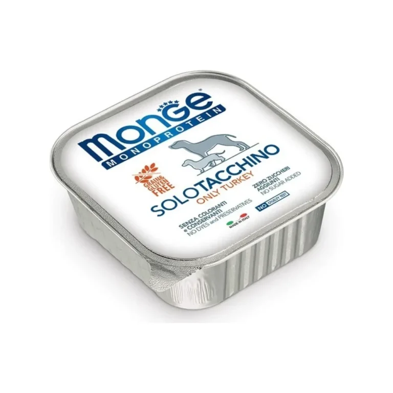 Šlapias maistas šunims | Monge Monoprotein paštetas su kalakutiena, 150 g