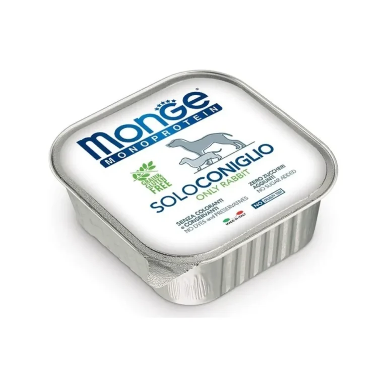 Šlapias maistas šunims | Monge Monoprotein paštetas su triušiena, 150 g