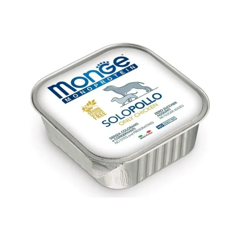 Šlapias maistas šunims | Monge Monoprotein paštetas su vištiena, 150 g