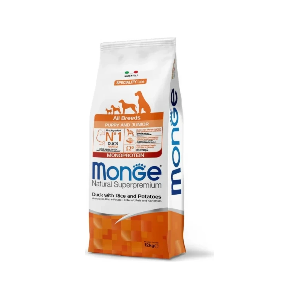 Sausas maistas šunims | Monge Monoprotein Puppy su antiena, 12 kg