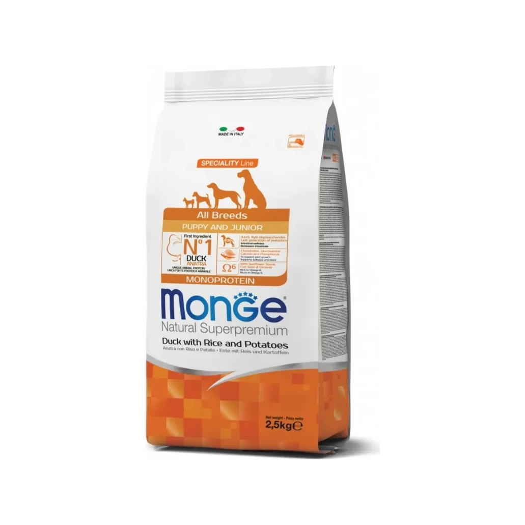 Sausas maistas šuniukams | Monge Monoprotein Puppy su antiena, 2,5 kg