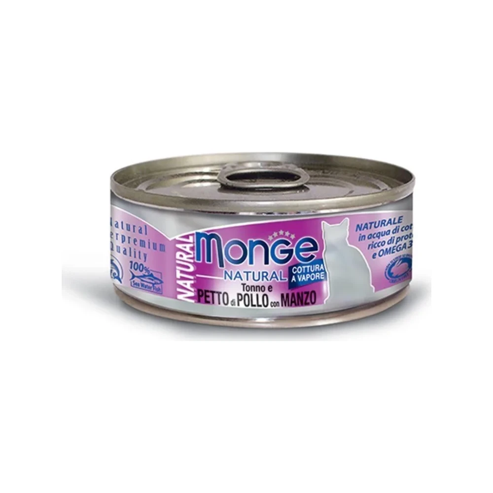 Monge Natural tunas su vištiena ir jautiena, 80 g