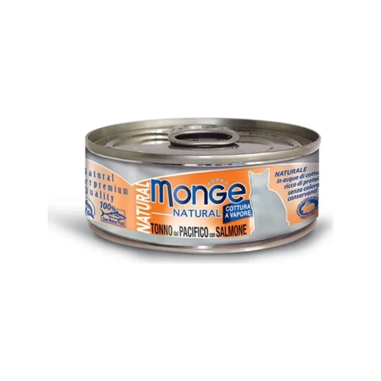 Monge Natural tunas su vištiena ir lašiša savo sultyse, 80 g